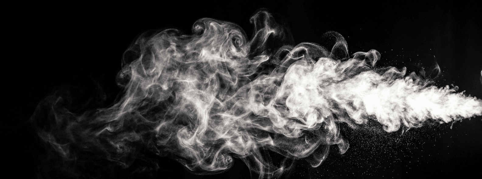 A breath of air made visible, like wind or exhaled vapor